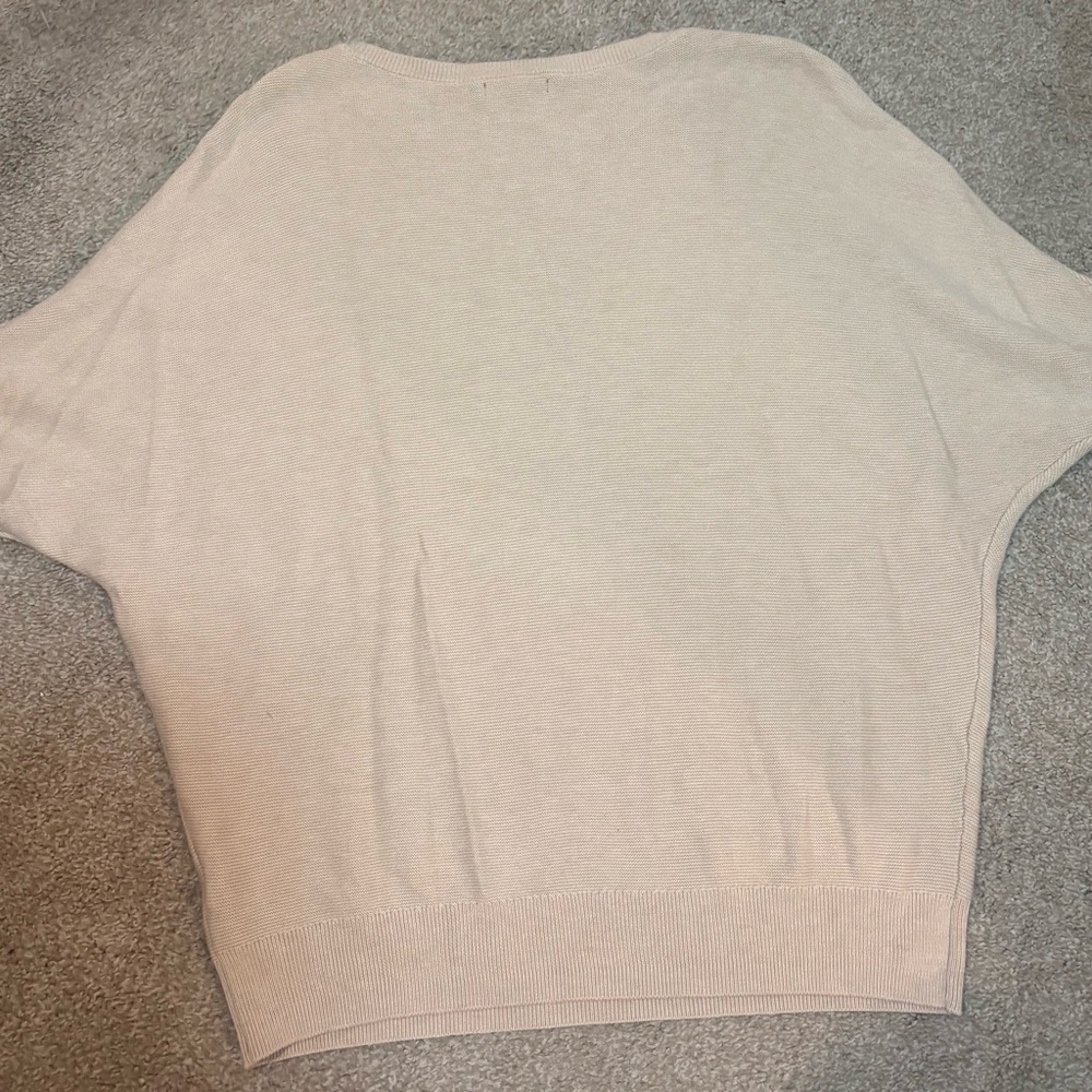 Quince Size M Cream Batwing Womens Sweater - Picture 5 of 8